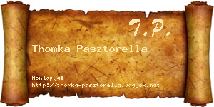 Thomka Pasztorella névjegykártya